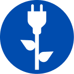 Icono de bajo consumo de energía